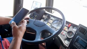 Truck Driver texting and driving