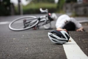 Personal bicycle traffic accident image.