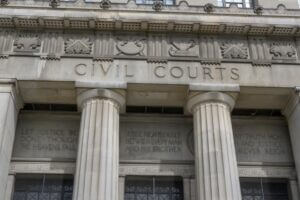 View of Civil Courts Building Engraving