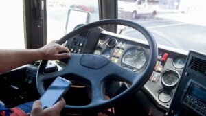 Truck Driver texting and driving